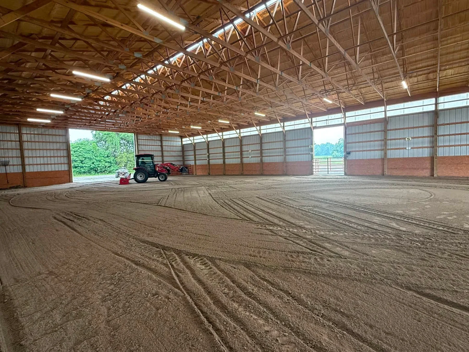 The indoor riding arena at Legacy Ranch